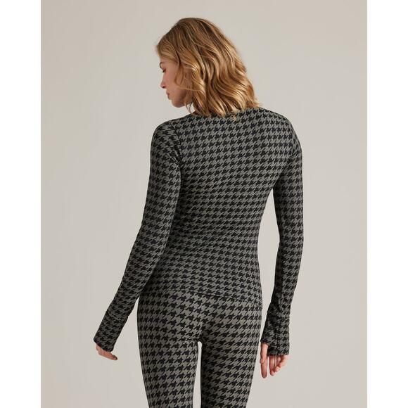 RHONE Black Houndstooth Seamless 1/4 Zip - Picture 2 of 5